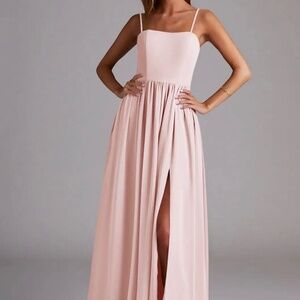Azazie Calianna Dress in Blushing Pink